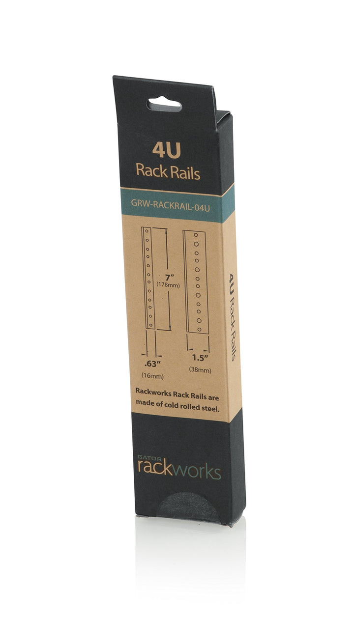 Rackworks Heavy Duty Steel Rack Rail Set; 4U Rack Size (GRW-RACKRAIL-04U)
