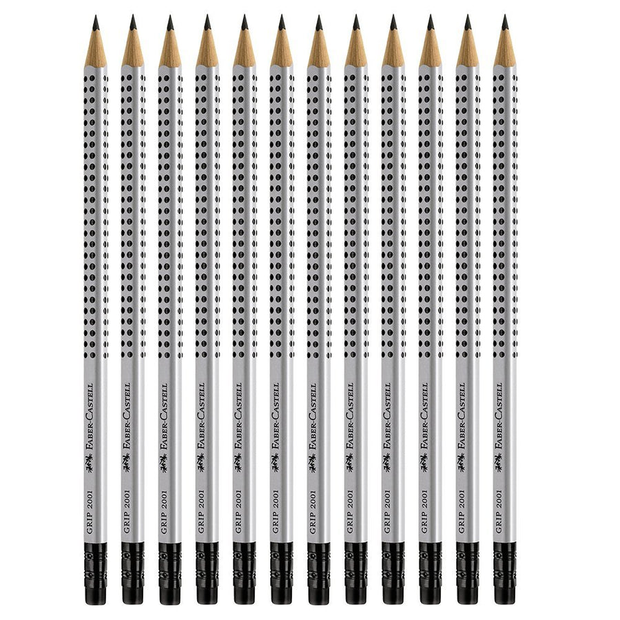Grip Graphite EcoPencils with Eraser - 12 Count - No. 2.5 Multi, 8 mm
