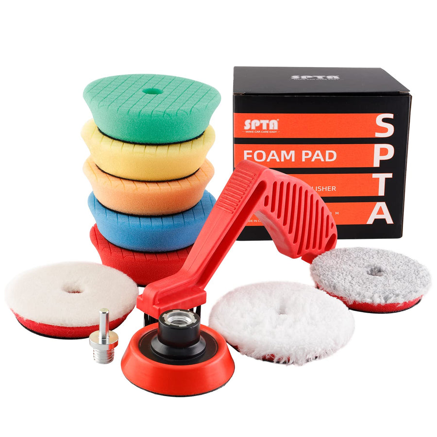 Drill polishing kit, 11Pcs 3-Inch Buffing Polishing Pads, Car Foam Drill Buffing Pad, Polishing Pads Kit, Car Buffer Polisher Kit Drill Buffing Kit for Car Polishing, Waxing, Sealing Glaze