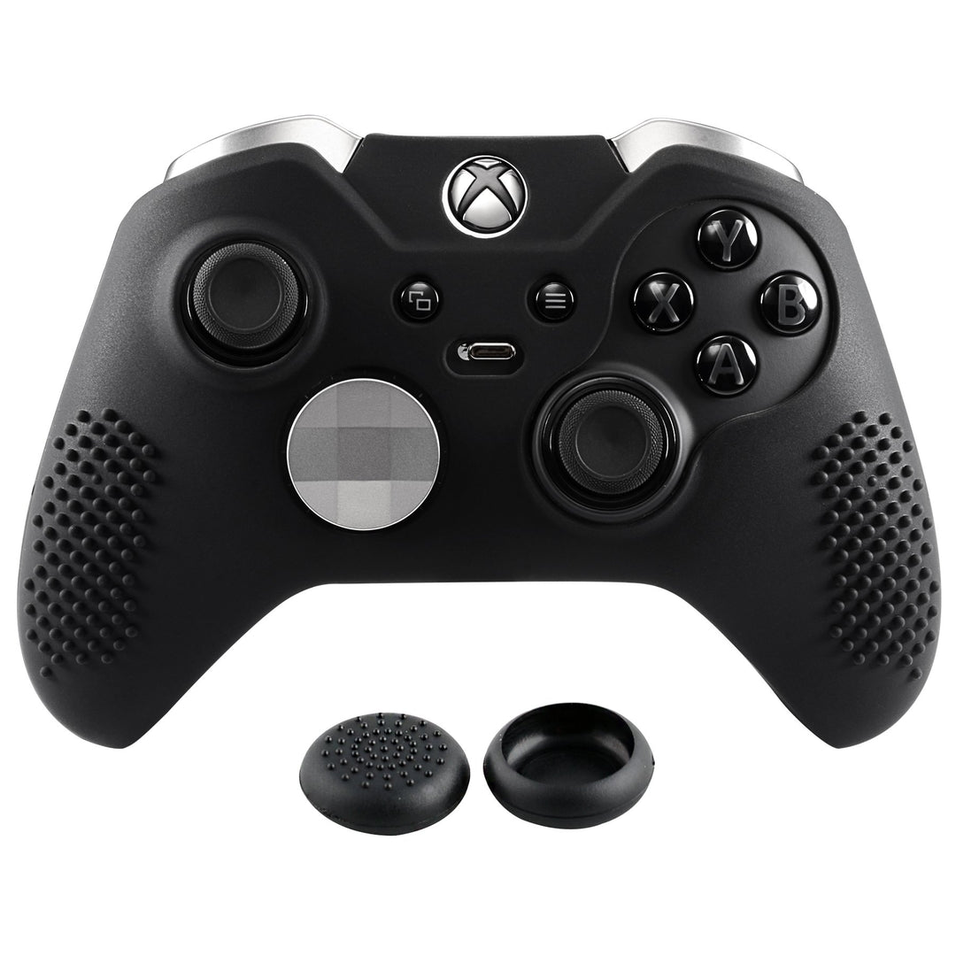 Soft Anti-Slip Silicone Controller Cover Skins Thumb Grips Caps Protective Case for Xbox One Elite - Black