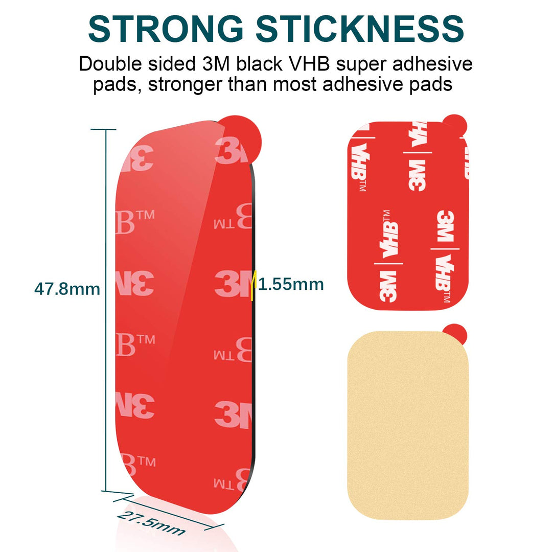 3M Vhb Sticky Adhesive Pads Replacement Mounting Tape 4 Pcs, Dashboard Sticker Pads for Magnetic Phone Car Mount,Car Mount Adhesive,Double Sided 3M Adhesive Pads,Car Mount Sticker Tapes