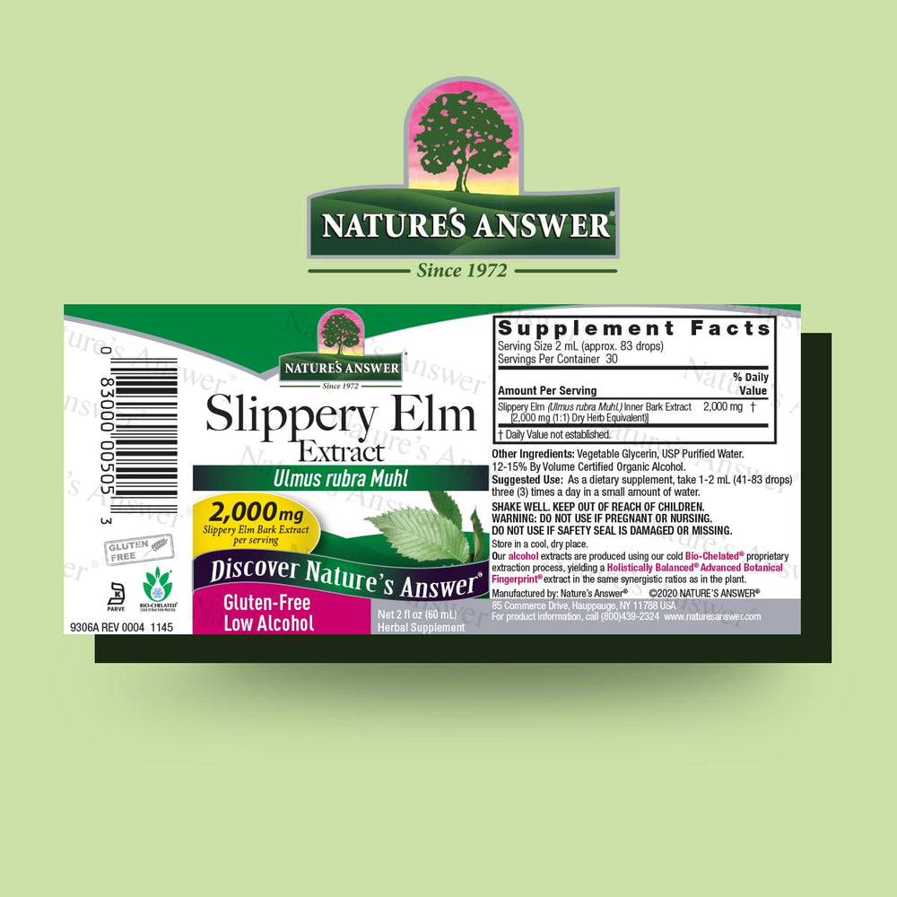 Slippery Elm Extract, 2000 mg, 2 fl oz (60 ml)