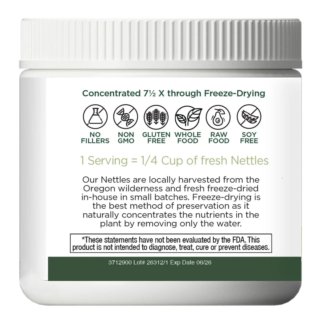 Eclectic Institute Raw Fresh Freeze-Dried Nettle Leaf Whole Food Powder | 2.1 oz (60 g)