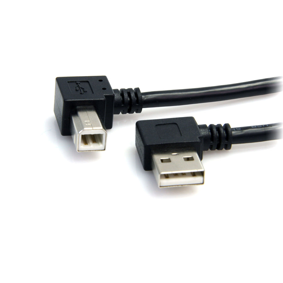 91cm (3 ft.) / 91cm A Right Angle to B Right Angle USB Cable - 0.91m Right Angle USB 2.0 - 1x USB A 1x USB B - Black (USB2HAB2RA3)