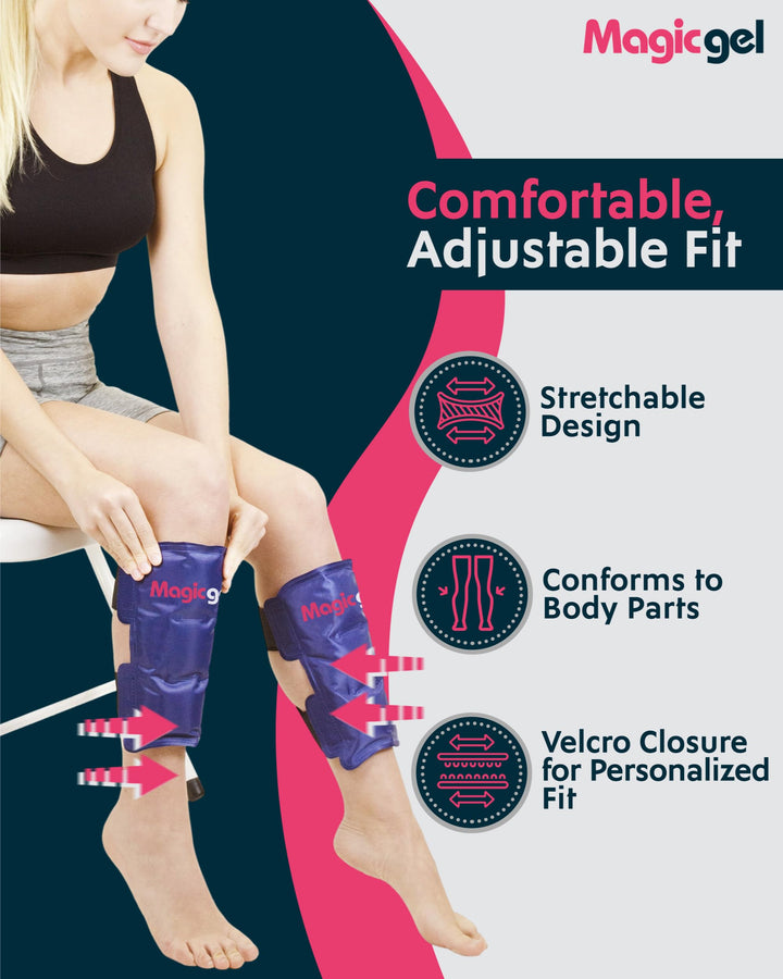 Shin Splint Relief: Hot & Cold Packs, Cryoball & Stretch Bands for Shin Splints | Hot & Cold Therapy for Leg Pain Relief |