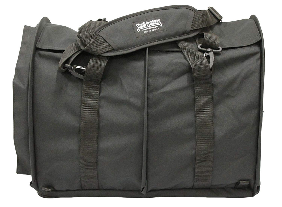 Sturdibag Extra Large Pet Carrier Flexible Height Pet Tote, Black,Size XL { 20L x 16H x 12W}