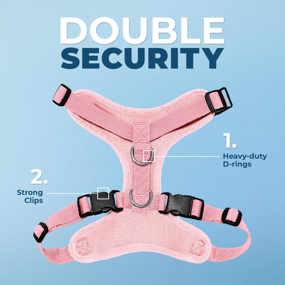Voyager Step-in Lock Pet Harness - All Weather Mesh, Adjustable Step in Harness for Cats and Dogs - Pink, S