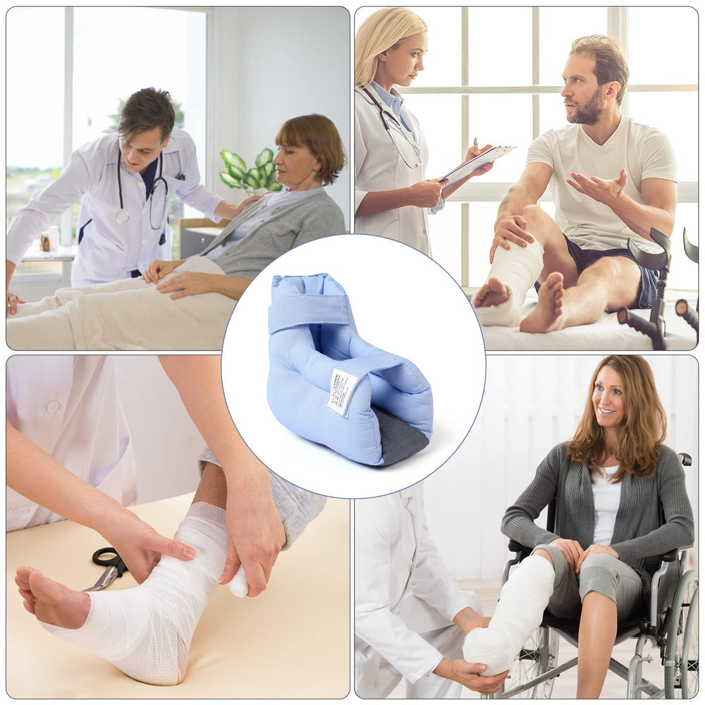 Heel Protectors for Pressure Sores in Bed and Heel Protectors for Bed Sores, Heel Cushions for Heel Pain Relief, Foot Heel Pillows for Bedridden Patients Supplies with Laundry Bag