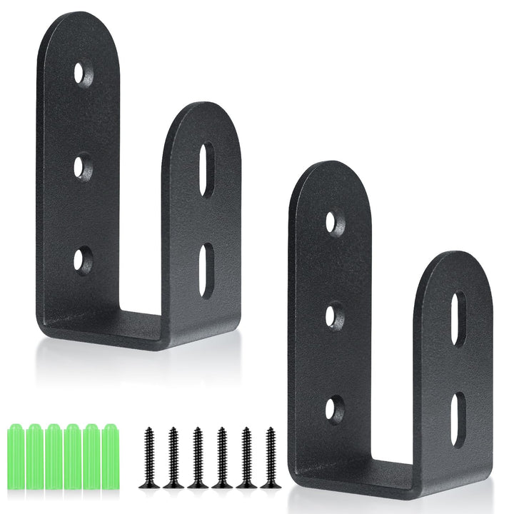Door Security bar , Heavy Duty Door Barricade Brackets for 2 x 4 Lumber,Open Bar Holder Steel U Bracket fit for Indoor,Outdoor Door Security(2 Pack)