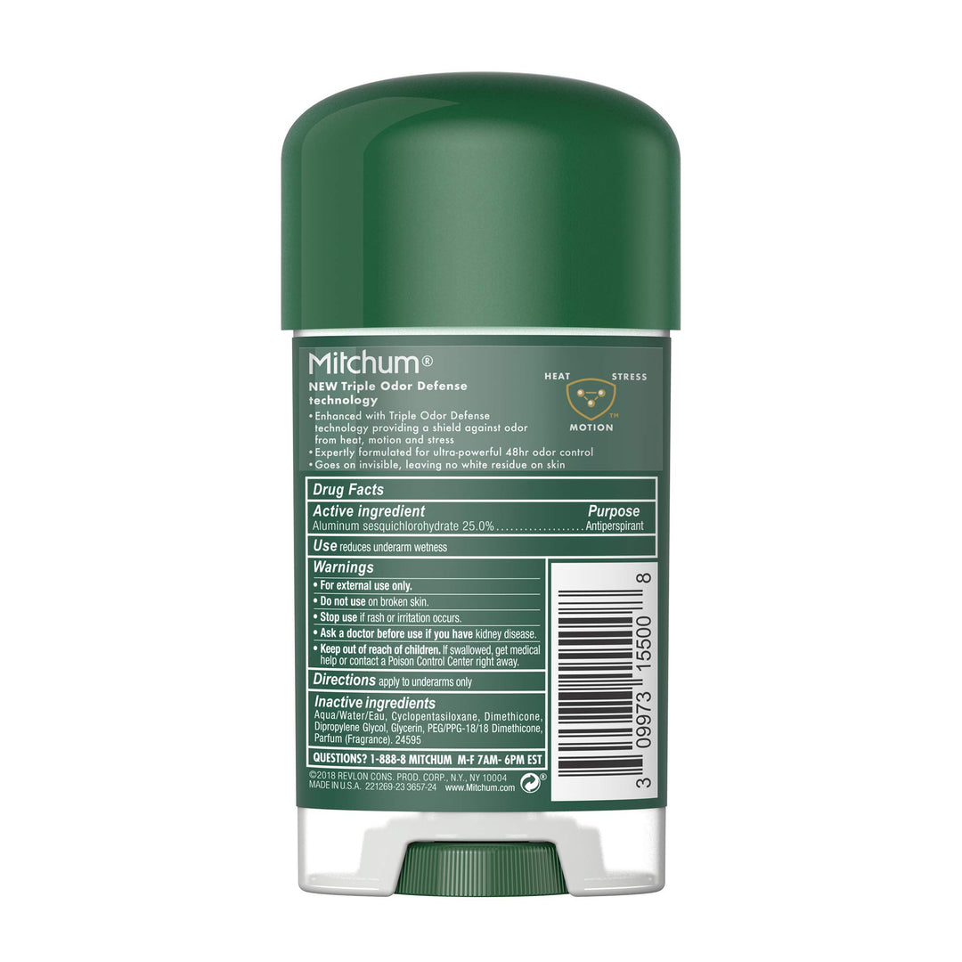Men Gel Antiperspirant Deodorant, Unscented, 2.25oz.