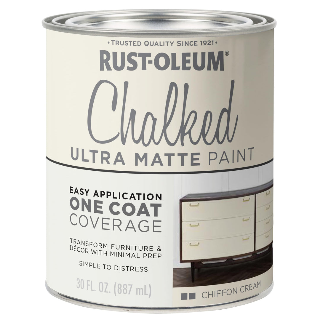 329598 Ultra Matte Interior Chalked Paint 30 oz, Chiffon Cream, 30 Fl Oz