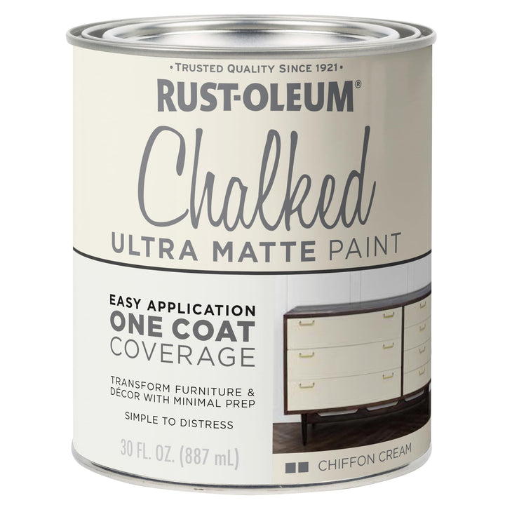 329598 Ultra Matte Interior Chalked Paint 30 oz, Chiffon Cream, 30 Fl Oz