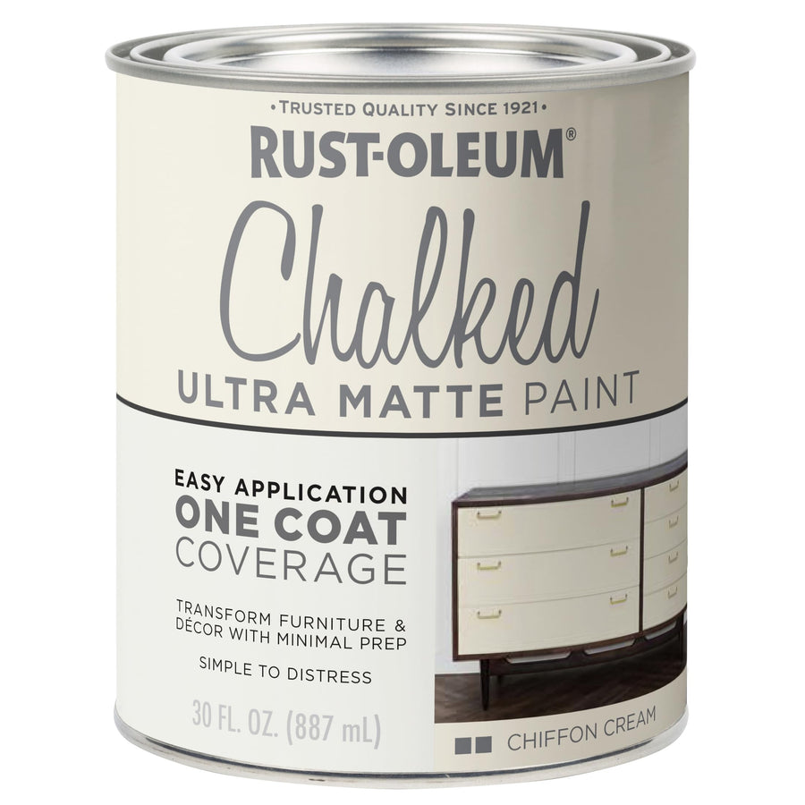 329598 Ultra Matte Interior Chalked Paint 30 oz, Chiffon Cream, 30 Fl Oz
