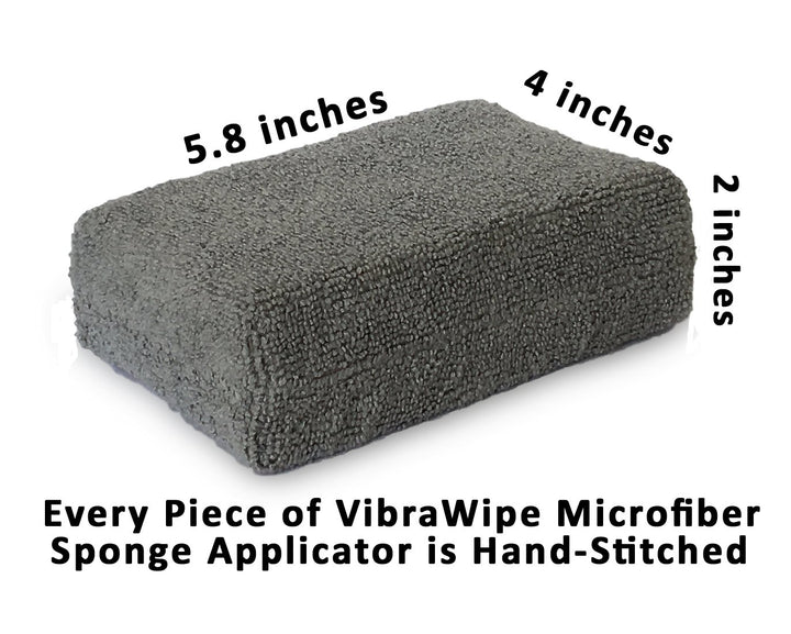 Microfiber Sponge Applicators, Large Size 5.8 x 4 x 2 in, Set of 8, Gray, Sponge Pad. Great for Car Detailing, Washing and Drying Cars, Boats, Applying Wax and Sealants