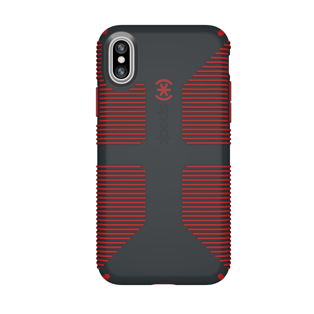Products CandyShell Grip Cell Phone Case for iPhone XS/iPhone X - Charcoal Grey/Dark Poppy Red