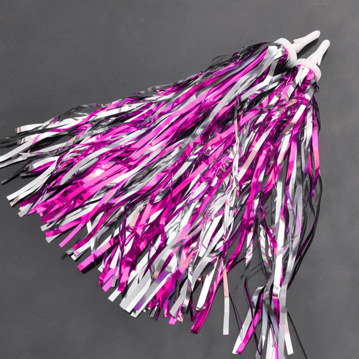 DELIGHTBOX Kids Bicycle Bike Handlebar Scooter Streamers Sparkle Tassel Ribbon for Girls Boys Hot Pink