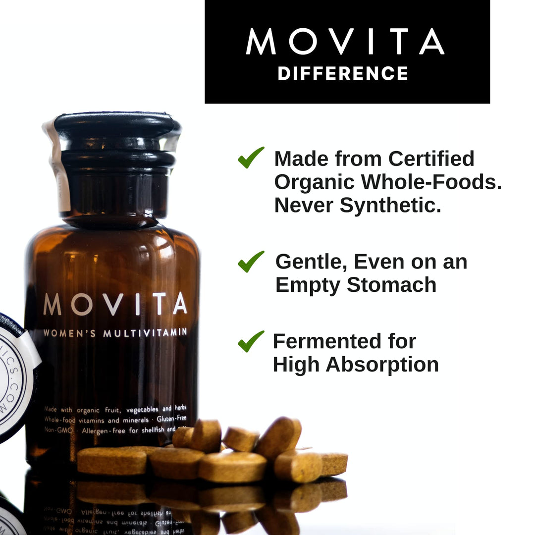 Women’s Daily Multivitamin - Organic Fermented Whole Foods for Enhanced Energy, Immunity & Vitality - Vegan, Gluten-Free, Non-GMO - 30-Day Supply (Eco-Friendly Refill Pouch)