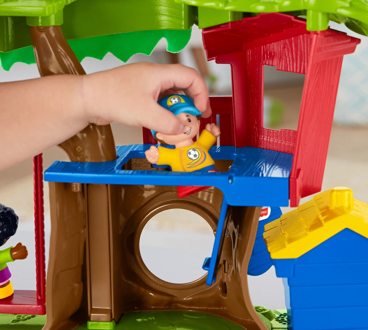 Little People Toddler Musical Toy Swing & Share Treehouse Playset with 3 Figures for Pretend Play Ages 1+ Years