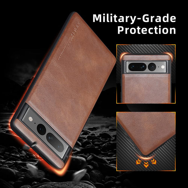 for Google Pixel 7 Pro Case 5G, Premium PU Leather Elegant Soft TPU Bumper Shockproof Protective Cases Phone Cover for Google Pixel 7 Pro 2022(Brown)