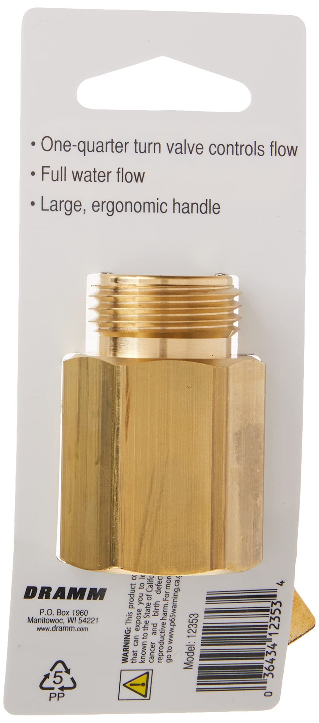 12353 Heavy-Duty Brass Shut-Off Valve