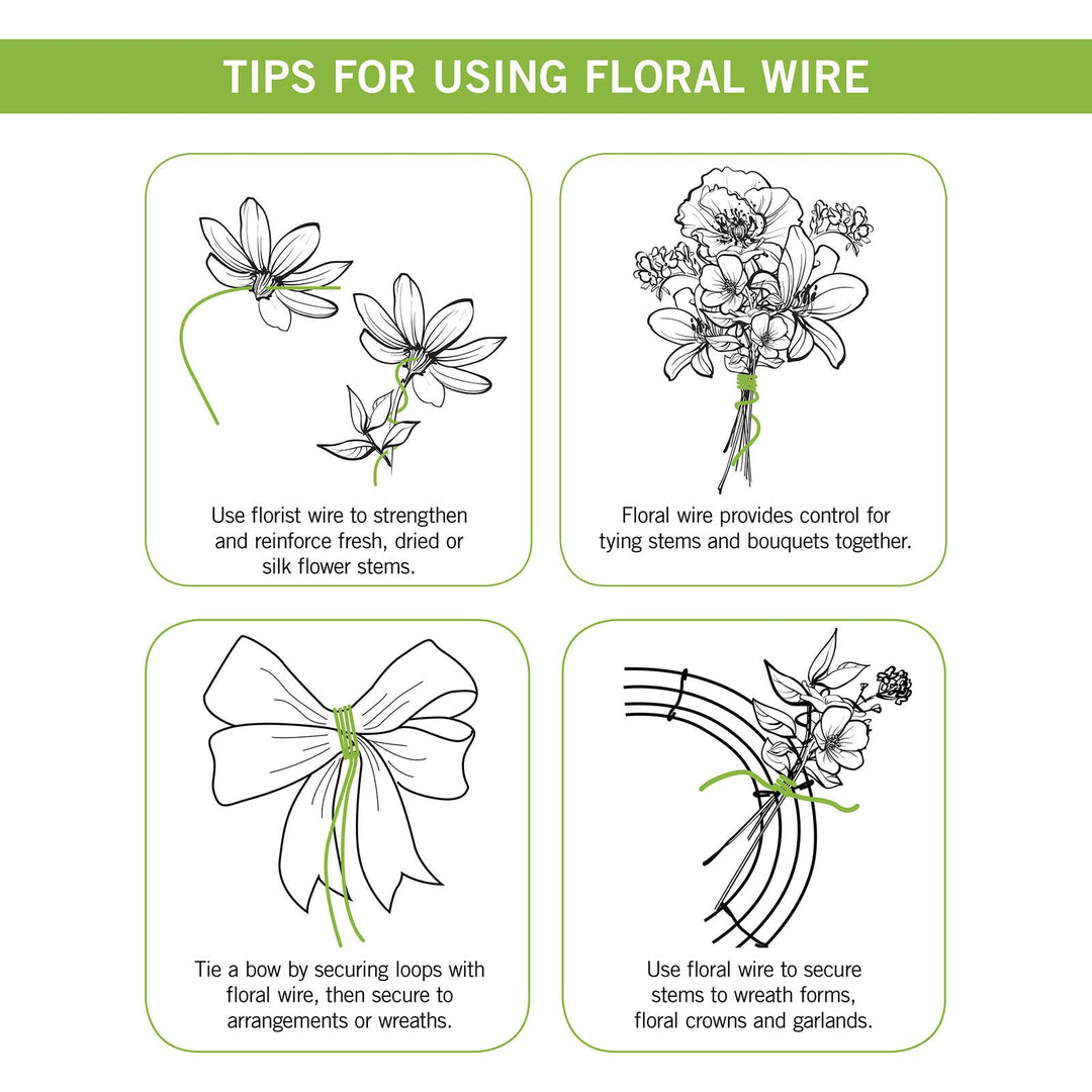 26 Gauge Floral Wire 270 Feet Green