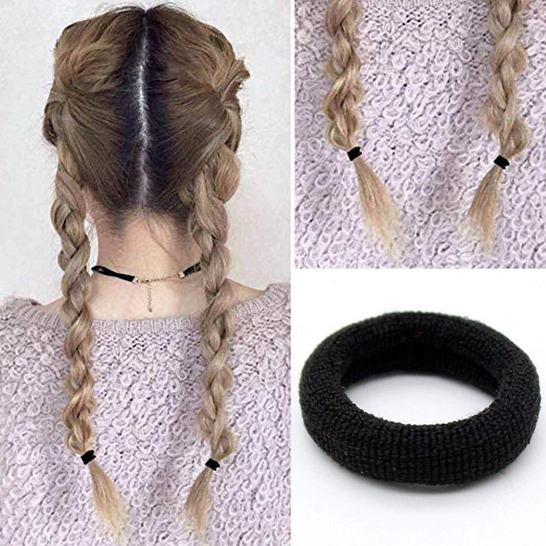 100 Pcs Baby Girls Hair Ties - Small Size Elastic Hair Ties for Baby Girls Infants Toddlers Multicolor Hair Bands Elastic Ponytail Holder (White Black)