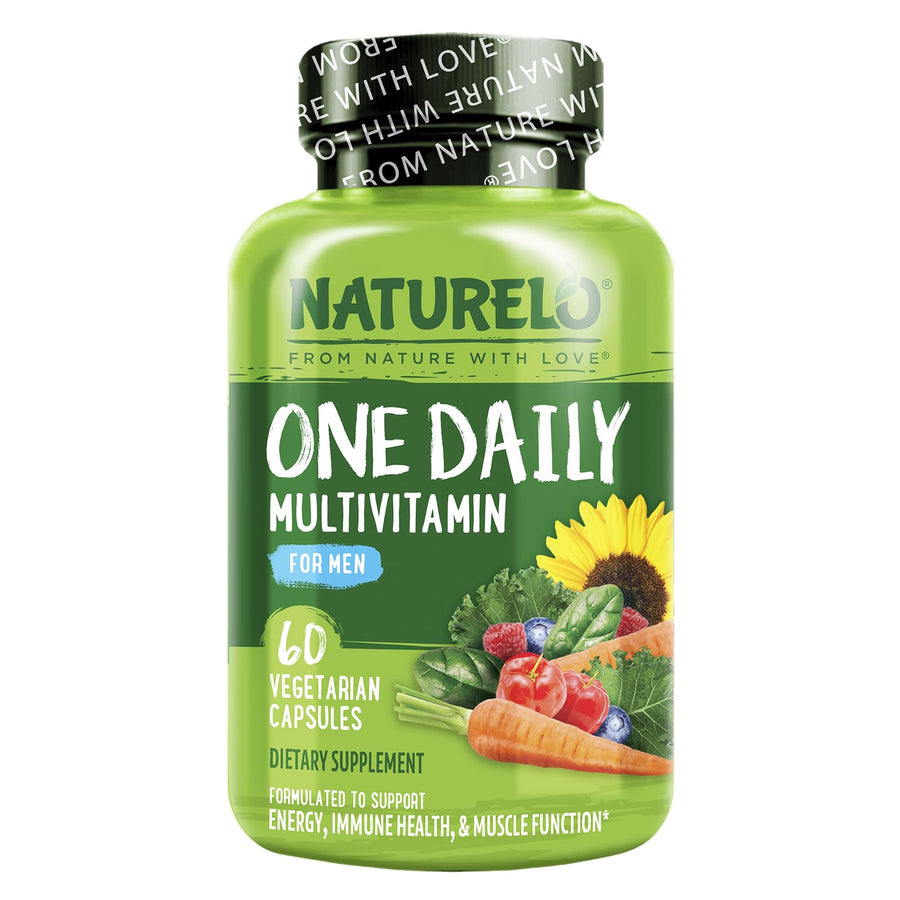 One Daily Multivitamin for Men - with Vitamins & Minerals + Organic Whole Foods - Supplement to Boost Energy, General Health - Non-GMO - 60 Capsules - 2 Month Supply