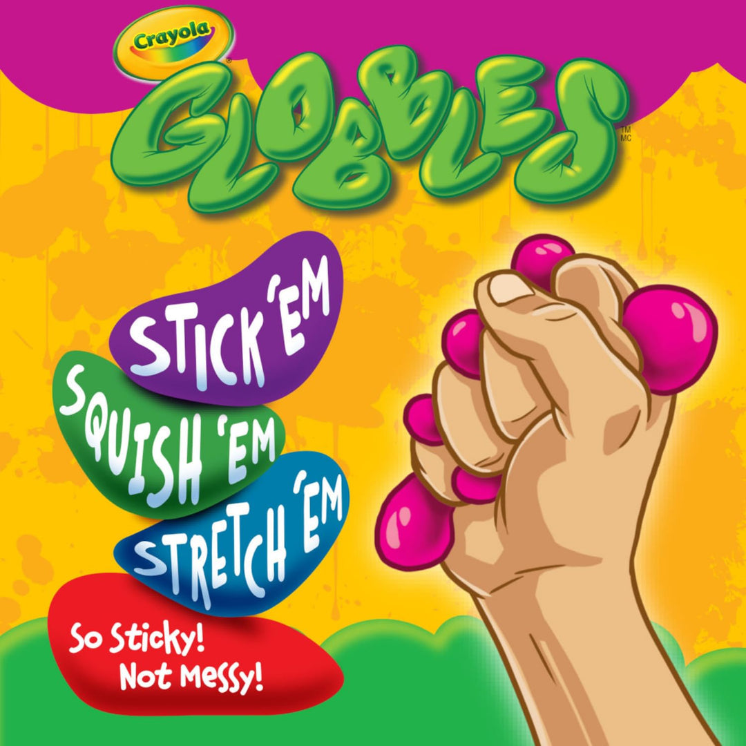 Globbles Fidget Toy (6ct), Sticky Fidget Balls, Squish Gift for Kids, Sensory Toys for Kids, Stress Toy, Ages 4, 5, 6