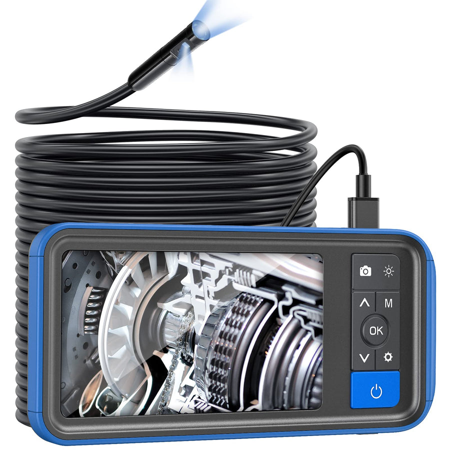 50ft Sewer Camera, 1080P Drain Plumbing Snake Inspection Camera with Light, 50 ft Flexible Borescope Endoscope Duct Fiber Optic Scope Cam