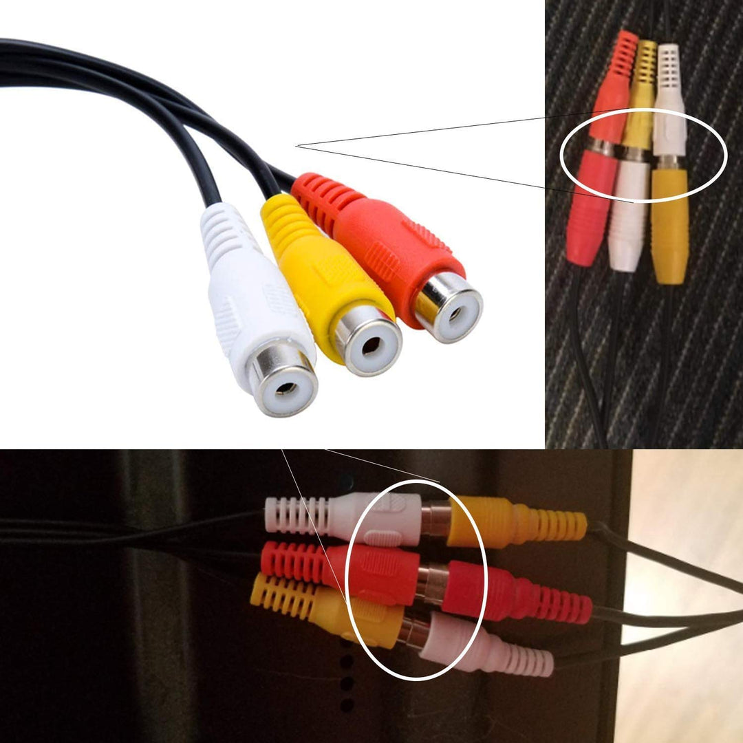 3.5mm to 3 RCA Cable, Audio Video AV Component Adapter Cable Replacement for TCL TV 3 RCA to AV Input Adapter - 23CM/9in