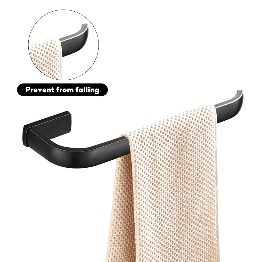 Bronze Towel Holder, Hand Oil Rubbed Towel Bar, Brass Towel Rail Rack Ring Bathroom Accessories Wall Mounted