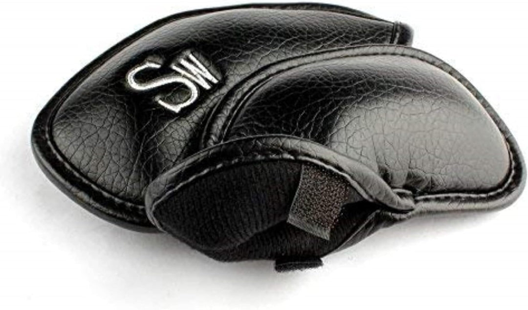 12pcs Thick Synthetic Leather Golf Iron Head Covers Set Headcover fits All Brands Callaway Ping Taylormade Cobra Etc.