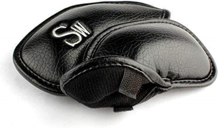 12pcs Thick Synthetic Leather Golf Iron Head Covers Set Headcover fits All Brands Callaway Ping Taylormade Cobra Etc.