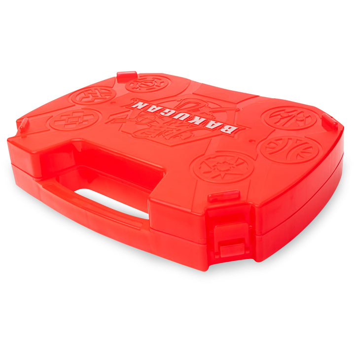 , Baku-Storage Case with Dragonoid Collectible Action Figure and Trading Card, Red