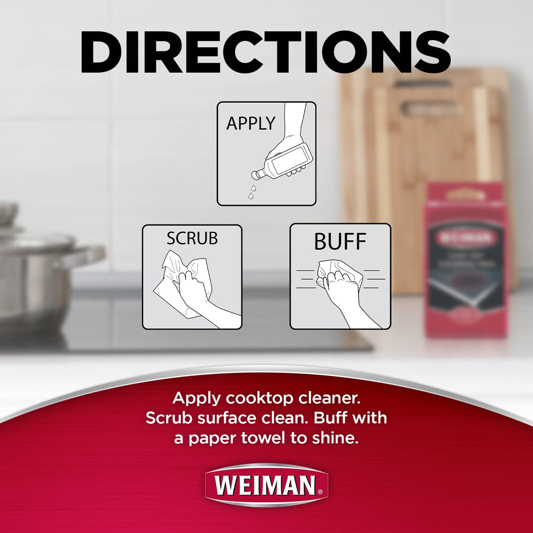 Cook Top Scrubbing Pads, 3 Count, 2 Pack Cuts Through the Toughest Stains - Scrubbing Pads Carefully Wipe Away Residue