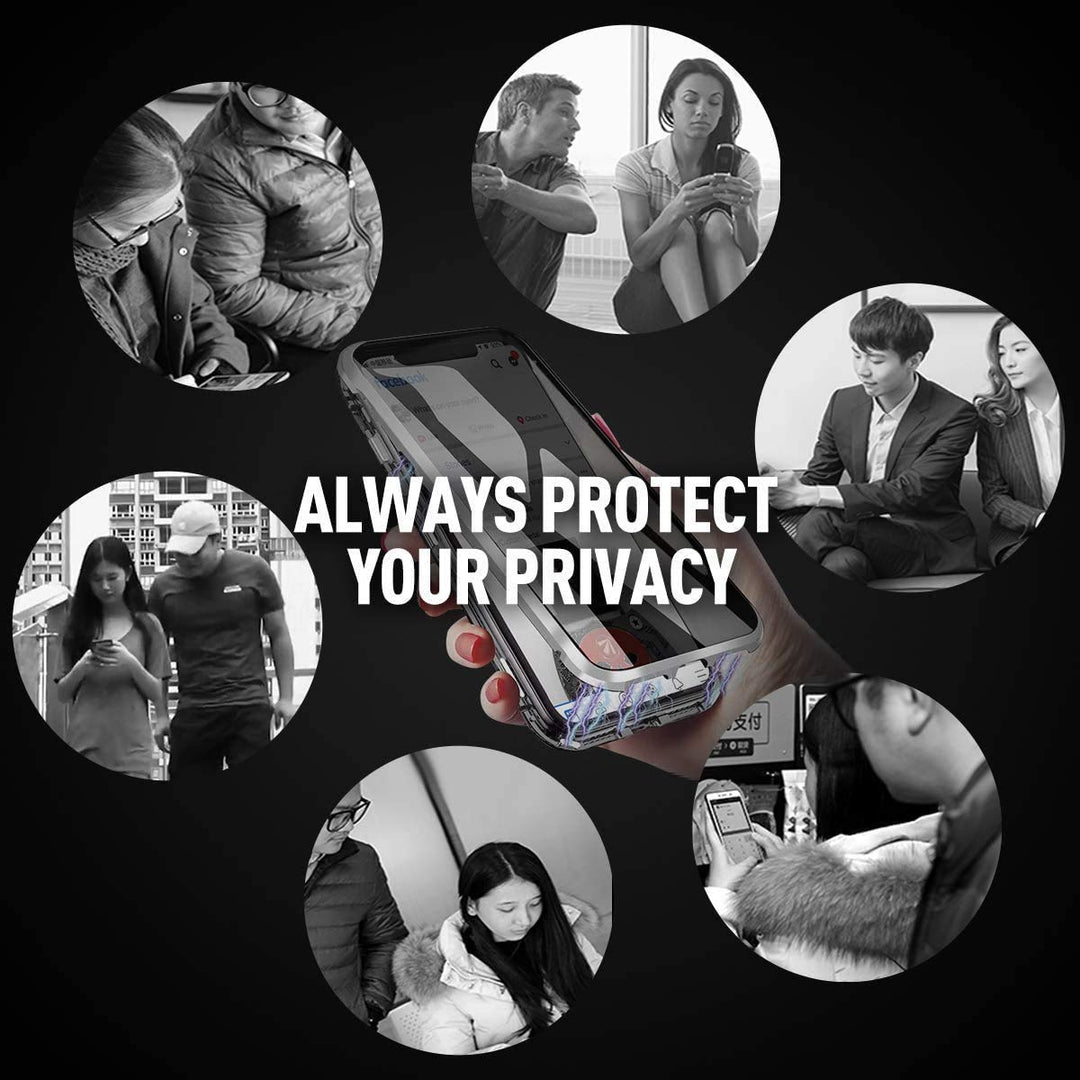 Privacy Magnetic Case for iPhone 13, Anti peep Magnetic Adsorption Cover, Front & Back Tempered Glass 360 Full Screen Covered, Privacy Screen Protector Metal Frame Protective Anti Spy Case