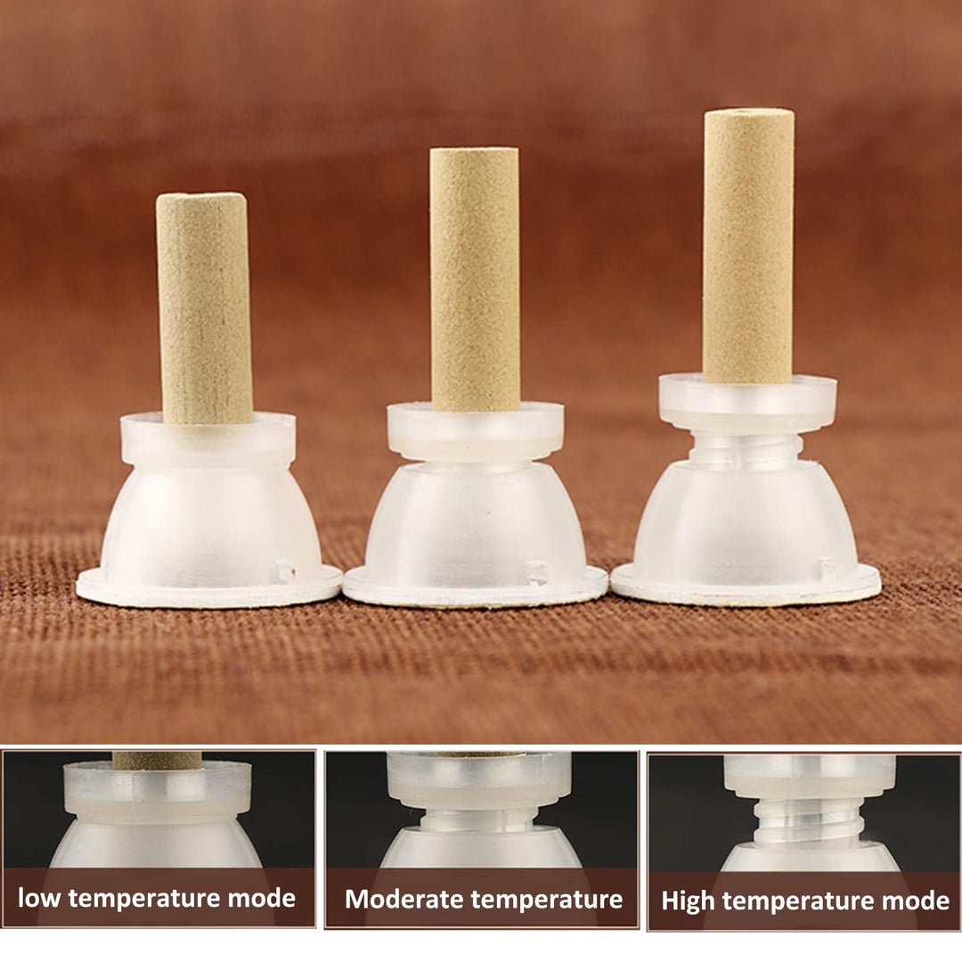 Old Moxa Rolls for Moxibustion - 5 Years High Purity Wormwood Sticks Rolls with Cone Base for Heat Acupuncture (50 Rolls Pack)