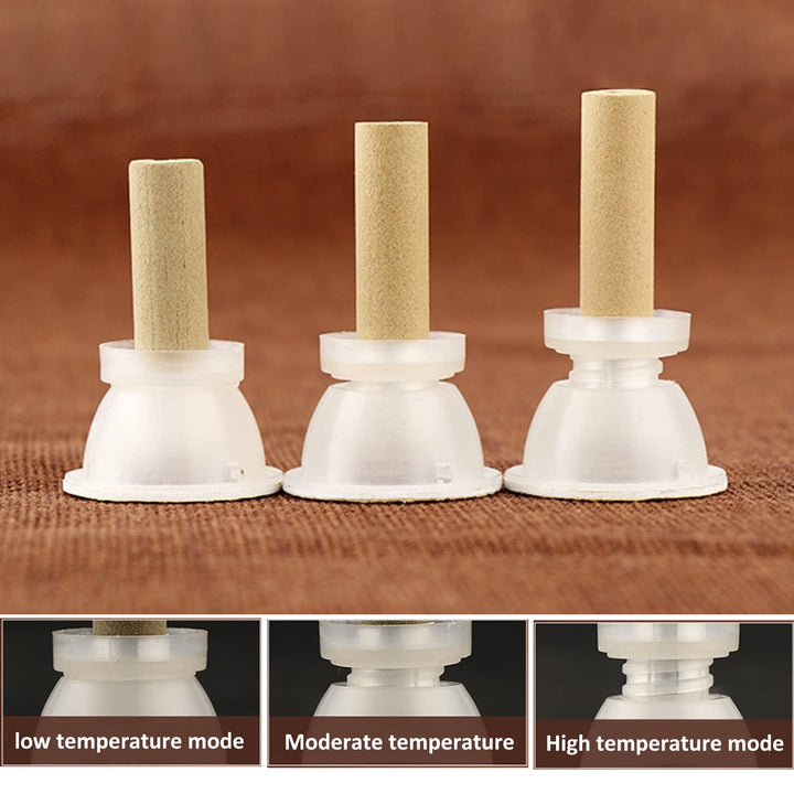 Old Moxa Rolls for Moxibustion - 5 Years High Purity Wormwood Sticks Rolls with Cone Base for Heat Acupuncture (50 Rolls Pack)