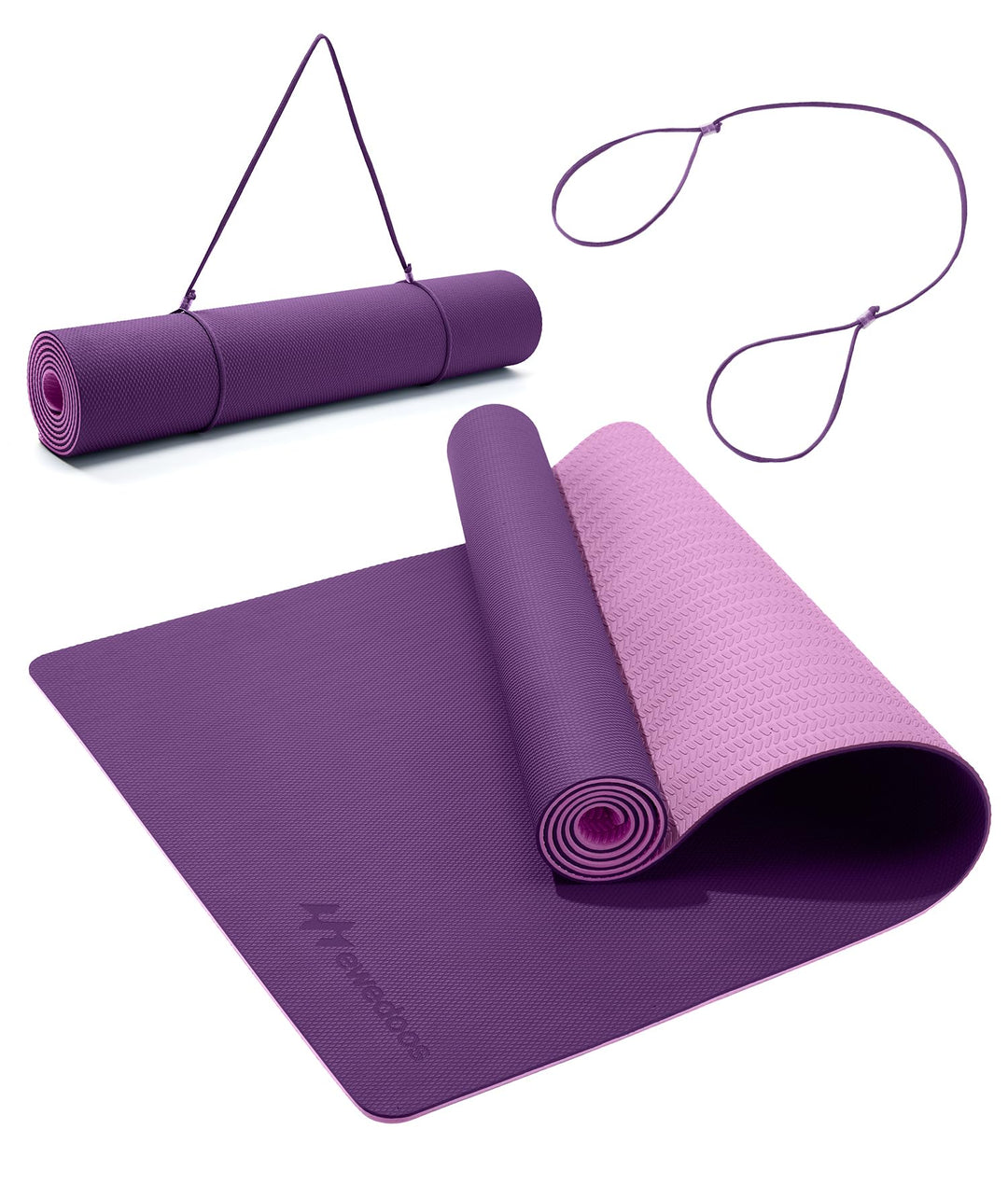 Eco Friendly Yoga Mat Thick TPE Yoga Mat Non Slip Yoga Mats Anti-tear Exercise Workout Mat for Women Men Kids Yoga, Pilates and Fitness