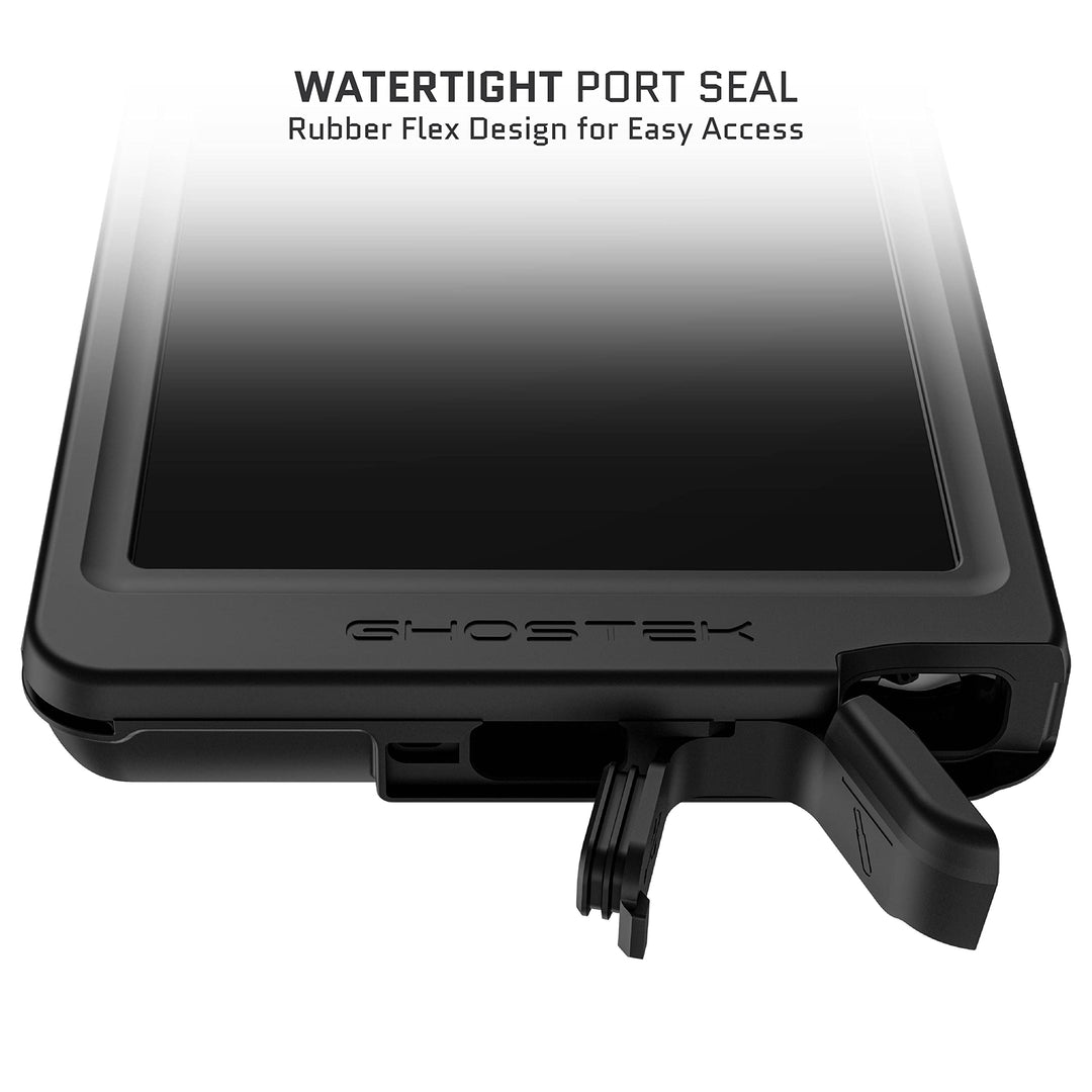 NAUTICAL Slim Waterproof Case for Galaxy S22 Ultra 5G - Heavy Duty Shockproof Protection, Built-In Screen & Camera Lens Protector (Black)
