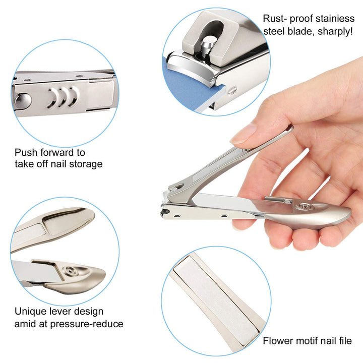 Thick Toenail Clippers, Mens Nail Clippers for Large Big Thick Nail and Toenail Senior Nail Clippers with Easy Grip Rubber Handle for Podiatrist/Ingrown/Seniors/Adult