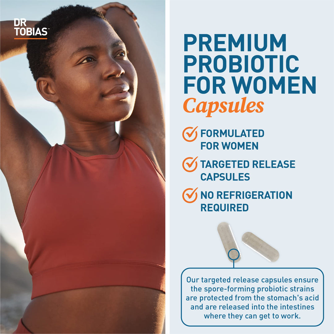 Probiotics for Women, 5 Billion CFUs Plus Prebiotics & Cranberry Extract for Urinary Tract Health for Women, Supports Digestive & Immune Health, 60 Capsules, 30 Servings
