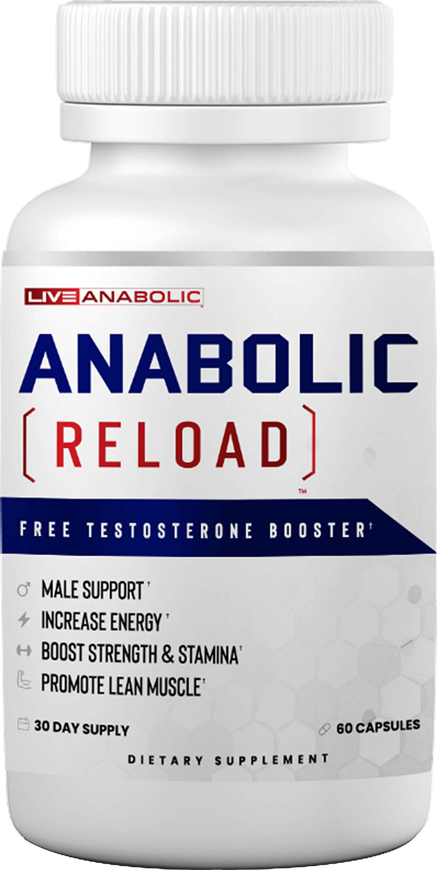 LiveAnabolic - Anabolic Reload - Vitamin D Source - 60 Capsules, 30-Day Supply - Helps Improve Energy Levels, Strength, and Stamina - Supports Lean Muscle Development - with Ashwagandha and Forskolin