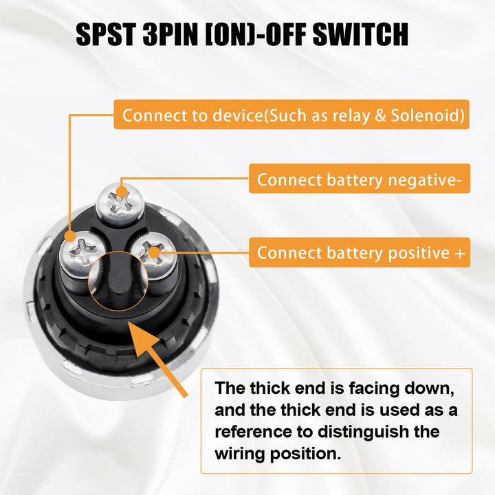 Push Start Ignition Switch 12V DC Start Engine Button Stater (ON)-Off Momentary Engine Start Push Button Switch 3Pin SPST 50A Blue LED Light for Racing Car Vehicle Truck Boat RV M-042-BU
