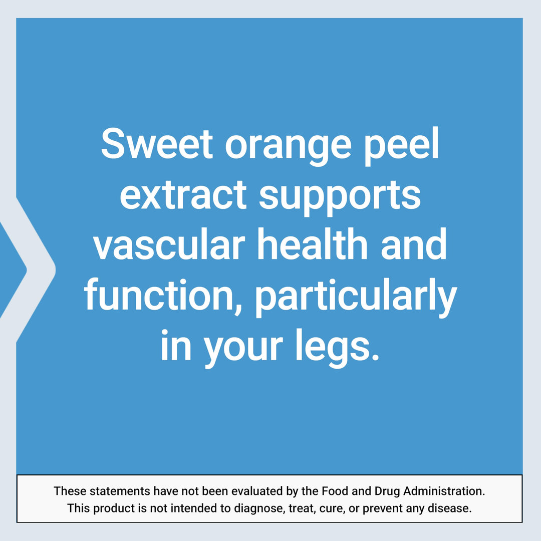 Youthful Legs, blood flow, vein support, circulation supplement, leg health, orange peel extract, diosmin, gluten free, non-GMO, 60 softgels