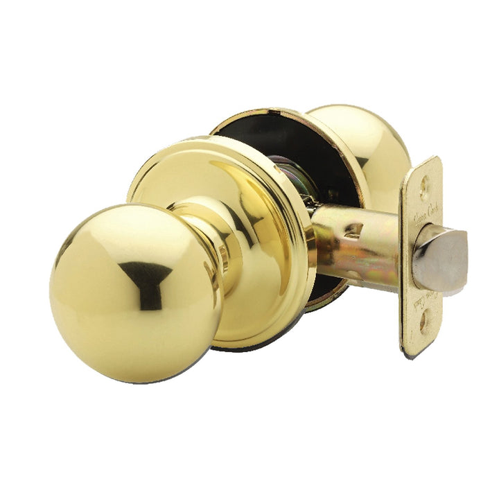 BK2020PB Ball Door Knob, Passage Function, 1 Pack, in Polished Brass