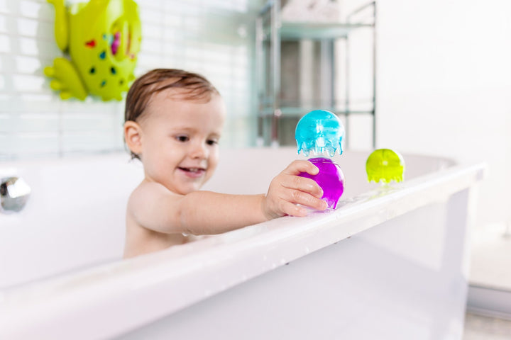 Jellies Suction Cup Bath Toys - Bathtub Baby Sensory Toys - Jellyfish Suction Toys for Bath Time - Multicolored - Baby and Toddler Bath Toys - 9 Count - Ages 12 Months and Up