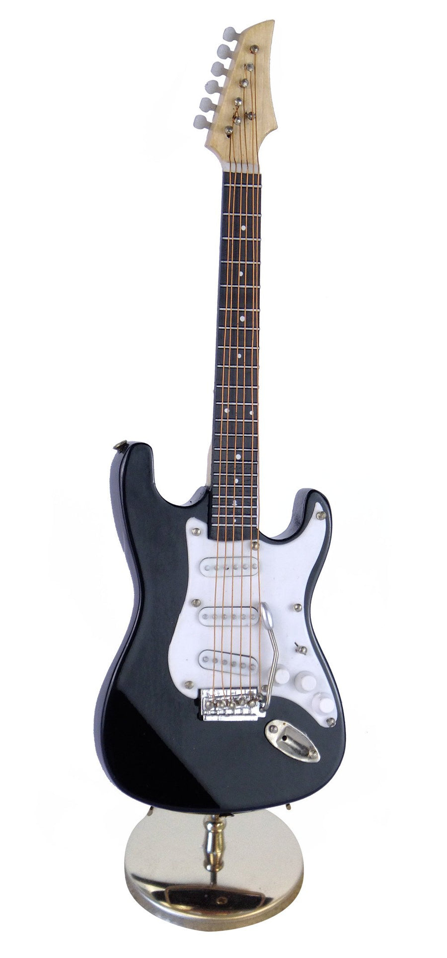 Gifts Black Electric Guitar Miniature Replica W/Case Musical Music Instrument Decor Gift