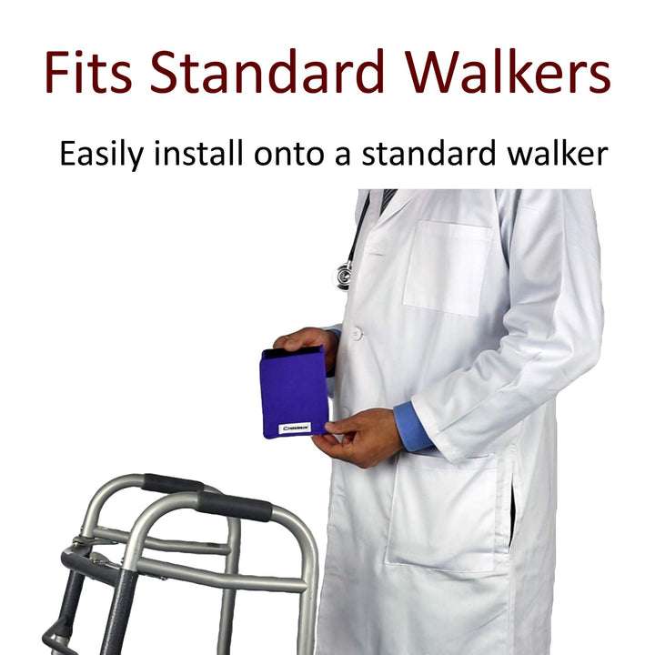 Black Walker Padded Hand Grip Covers Made in USA Moisture Wicking, Antibacterial, Comfort, Fashion, Washable Orthopedic Products Accessories