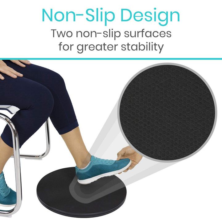 360° Pivot Disc - Patient Transfer Device for Elderly & Disabled - Swivel Turning Board 360 Degree Rotation - Handicap Senior & Stroke Disability Aid - Rotating Lazy Susan Turning Assist Pad